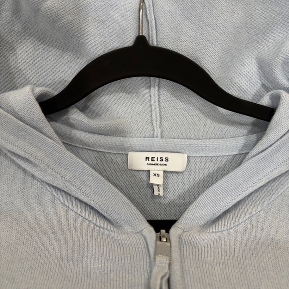 WOMENS REISS CASHMERE BLEND ZIP FRONT HOODED SWEATER - Picture 3 of 6